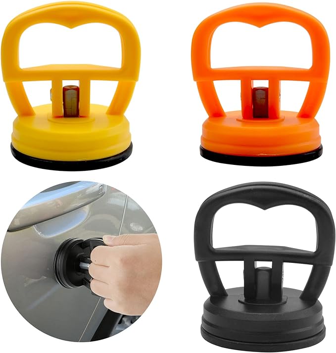 Car Dent Repair Tool Kit – Paintless Dent Removal Puller Set with Glue Tabs & Lifter for Auto Body Hail Damage & Door Ding Fix, DIY Friendly