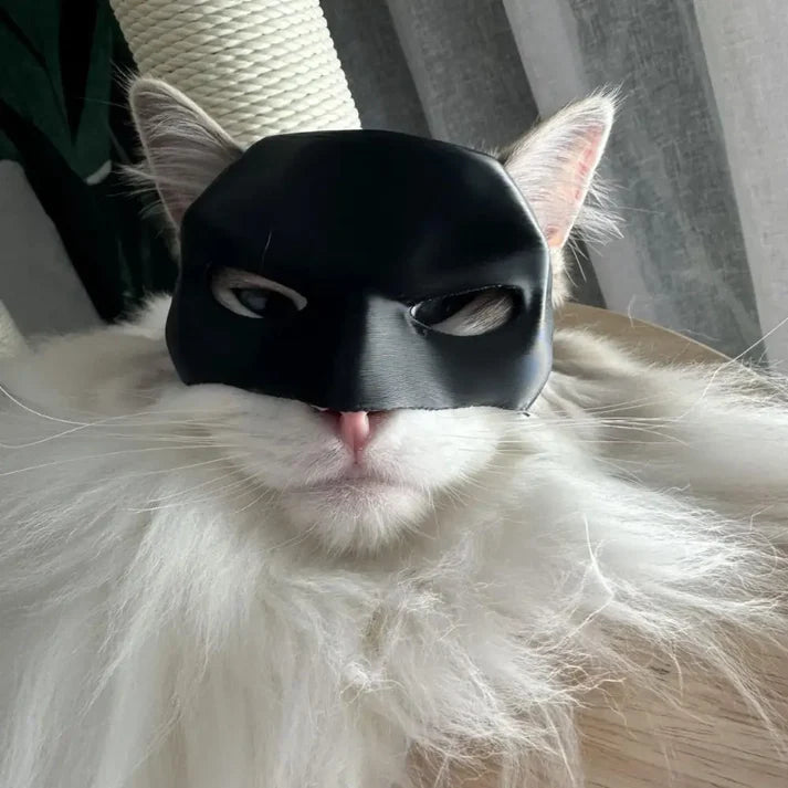 Batman Cat Mask – Superhero Costume Accessory for Cats with Adjustable Fit