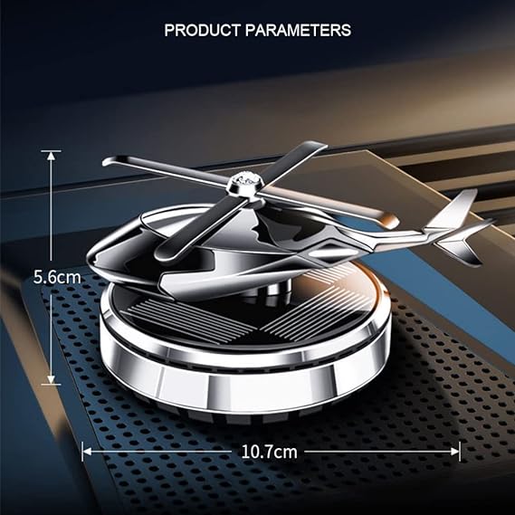 Helicopter-Shaped Car Air Freshener – Rotating Propeller Vent Clip with Long-Lasting Fragrance, Creative Dashboard Decor for Car & Office