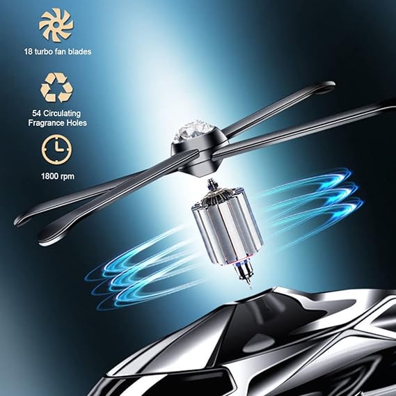 Helicopter-Shaped Car Air Freshener – Rotating Propeller Vent Clip with Long-Lasting Fragrance, Creative Dashboard Decor for Car & Office