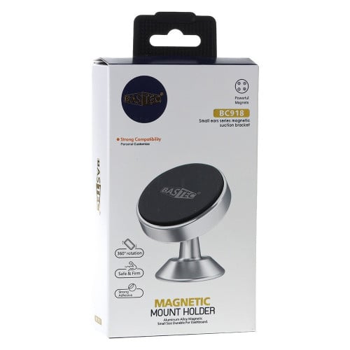 Magnetic Car Phone Holder – Strong Magnet Dashboard & Vent Mount with 360° Rotation, One-Hand Use, Compact Design for All Smartphones