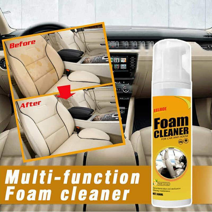 Multi-Purpose Foam Cleaner – Safe, No-Rinse Spray for Car Interior, Kitchen, Bathroom & More