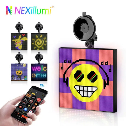 Car Rear Window LED Display – App-Controlled Custom Messages, Emojis & GIFs with Easy Bluetooth Setup
