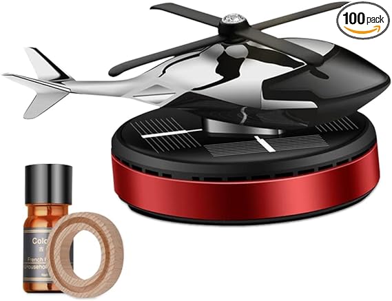 Helicopter-Shaped Car Air Freshener – Rotating Propeller Vent Clip with Long-Lasting Fragrance, Creative Dashboard Decor for Car & Office