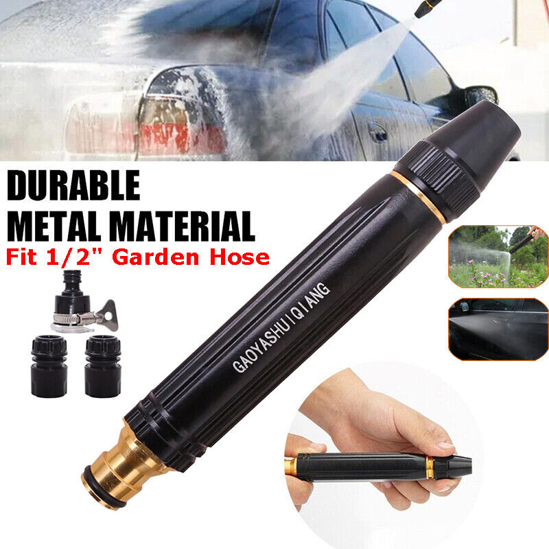 High Pressure Water Hose Nozzle Spray – Adjustable Metal Garden Sprayer for Car Wash, Lawn Watering & Outdoor Cleaning