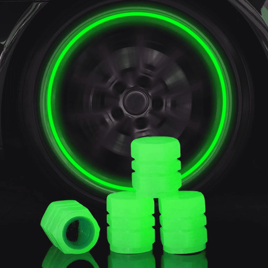 Glow-in-the-Dark Tire Valve Caps – Stylish Dustproof Covers for Cars, Bikes, Motorcycles
