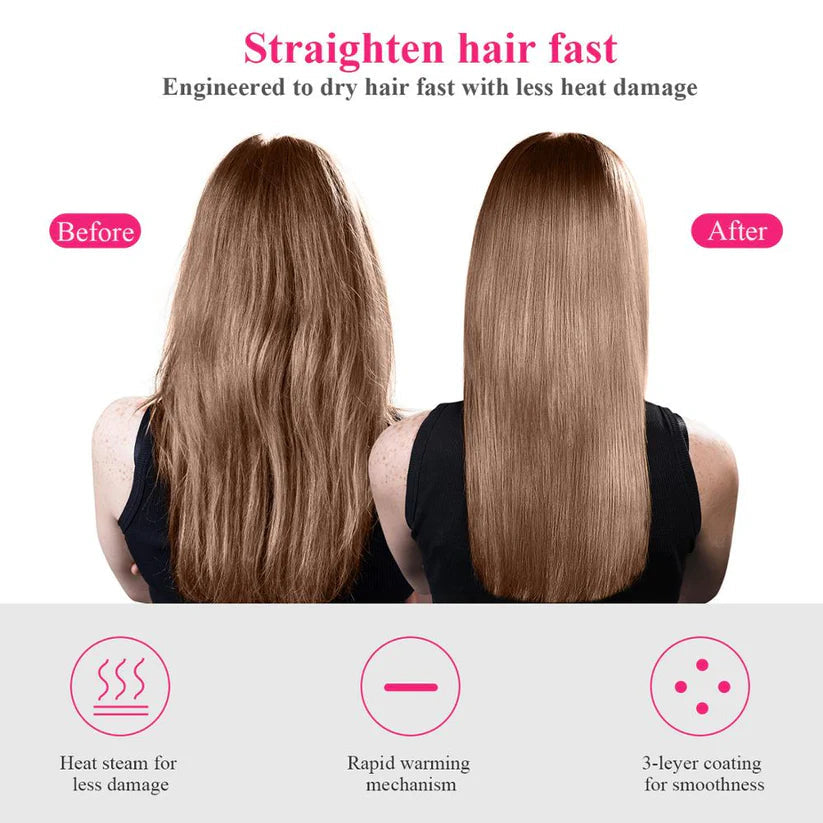 One Step Hair Dryer & Volumizer – Hot Air Brush with Ionic Technology for Drying, Straightening & Curling
