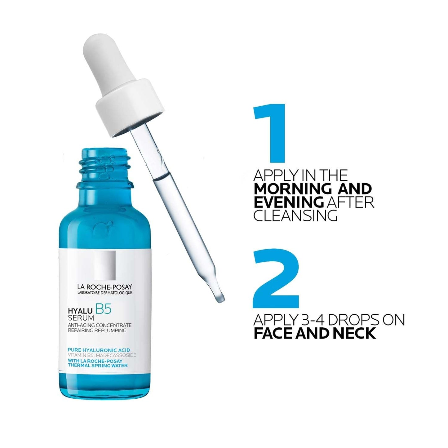 La Roche-Posay Pure Hyaluronic Acid Serum – Hydrating Anti-Aging Face Serum for Fine Lines & Wrinkles
