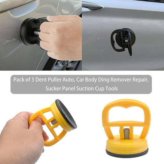 Car Dent Repair Tool Kit – Paintless Dent Removal Puller Set with Glue Tabs & Lifter for Auto Body Hail Damage & Door Ding Fix, DIY Friendly