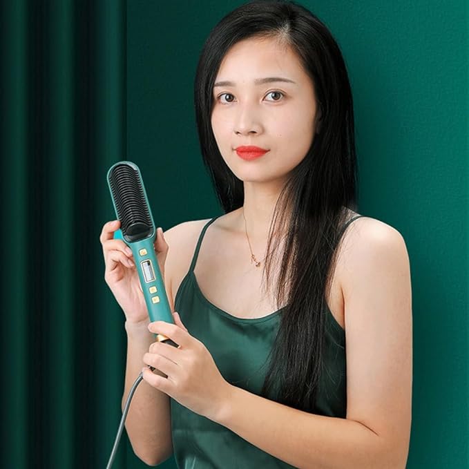 Hair Straightener Comb – 2-in-1 Comb & Flat Iron for Frizz-Free, Salon-Style Hair Product Title