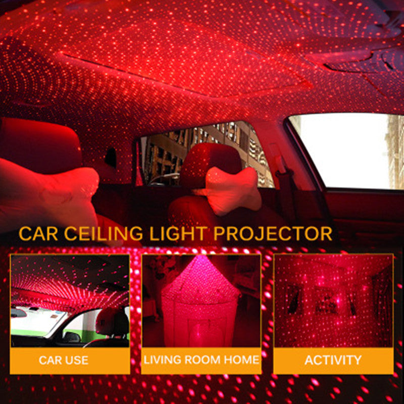 USB Star Decoration Light – Portable Galaxy Projector for Car, Bedroom, Parties & Camping with Adjustable Projection & Romantic Effects