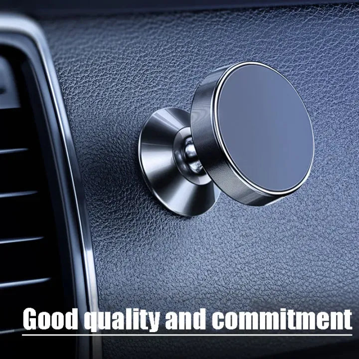 Magnetic Car Phone Holder – Strong Magnet Dashboard & Vent Mount with 360° Rotation, One-Hand Use, Compact Design for All Smartphones